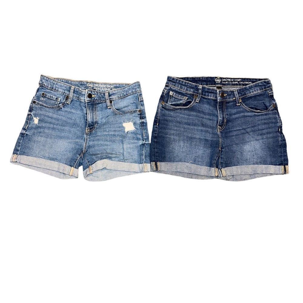 GAP GIRLFRIEND SHORTS BOTH ARE SIZE 2/26 one is lighter color denim